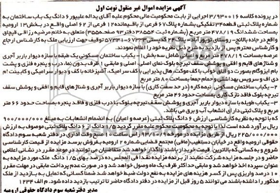 مزایده فروش ساختمان