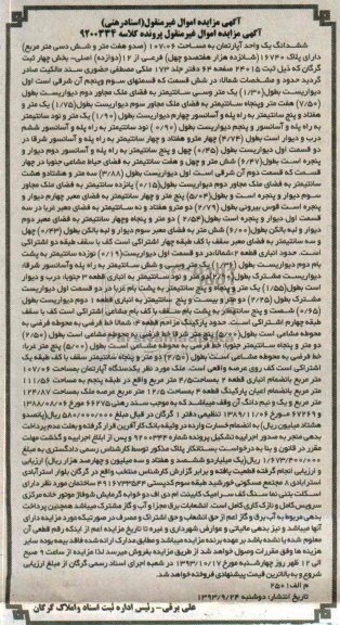 مزایده فروش اپارتمان