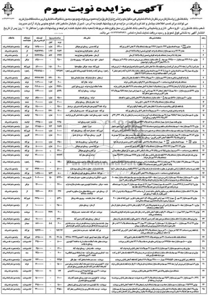 مزایده,فروش املاک