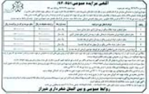 آگهی مزایده عمومی , مزایده واگذاری محل استقرار غرفه