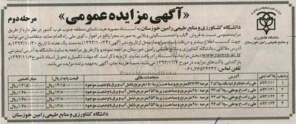 مزایده,فروش 4 باب واحد مسکونی