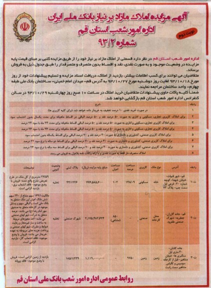 مزایده,فروش املاک