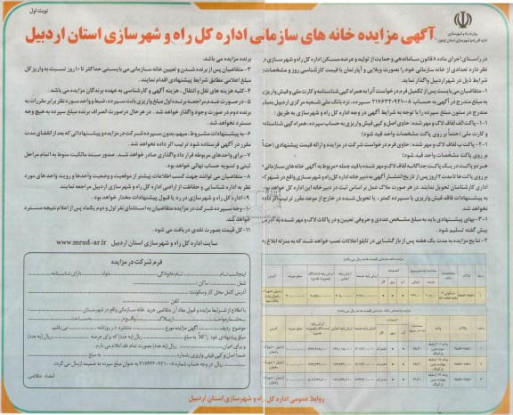 مزایده,واگذاری خانه های سازمانی