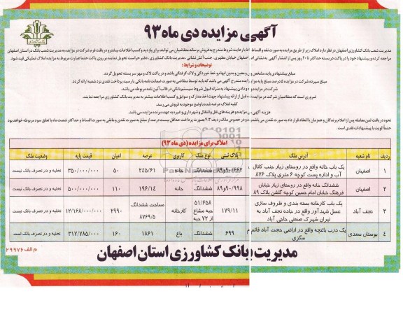 مزایده,فروش املاک