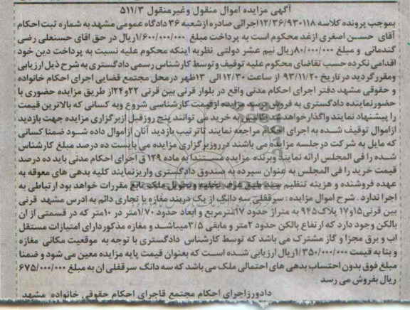 مزایده,فروش مغازه