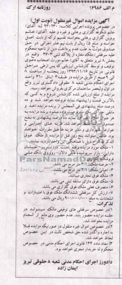 مزایده, فروش مغازه