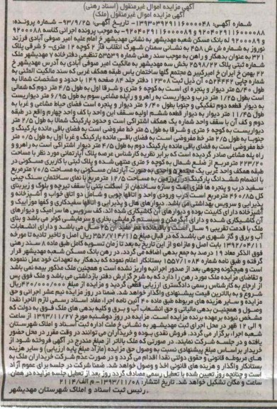 مزایده, فروش ملک