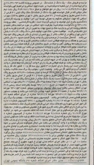 مزایده, فروش ملک
