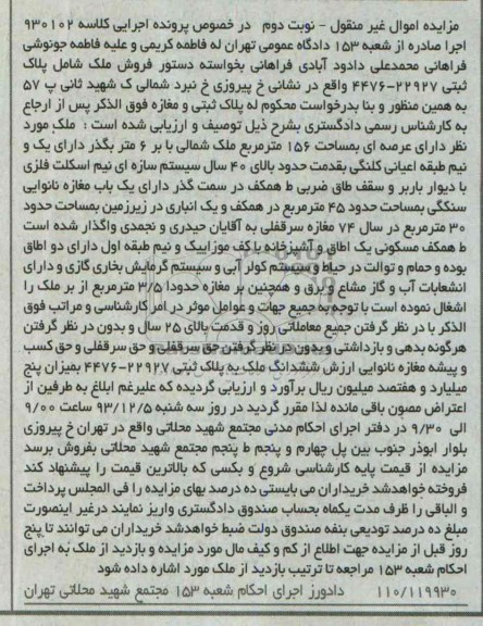 مزایده, فروش مغازه