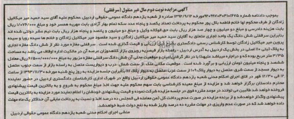 مزایده,فروش مغازه