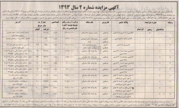 مزایده,فروش املاک و اراضی