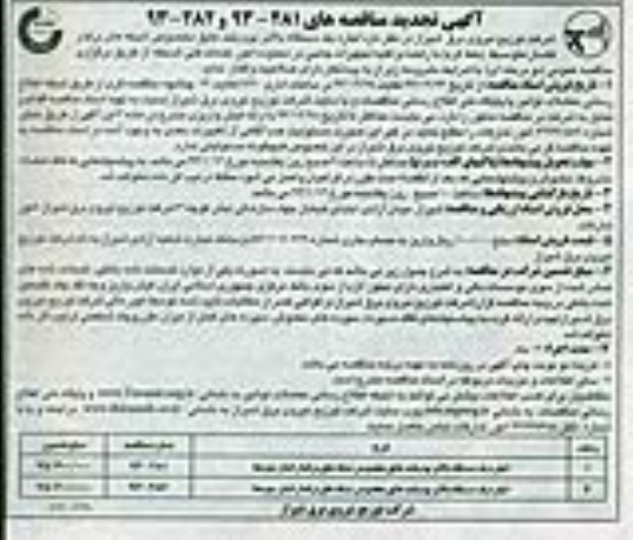 آگهی تجدید مناقصه ,اجاره یک دستگاه بالابر بوم بلند عایق مخصوص