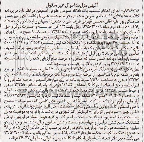 مزایده,پلاک ثبتی