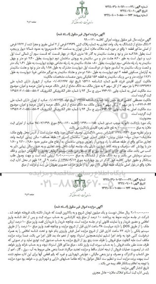 مزایده،مزایده 3 دانگ مشاع از ششدانگ تجاری