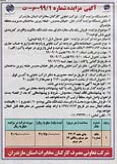 مزایده،مزایده فروش یکباب مغازه 33.4 مترمربع