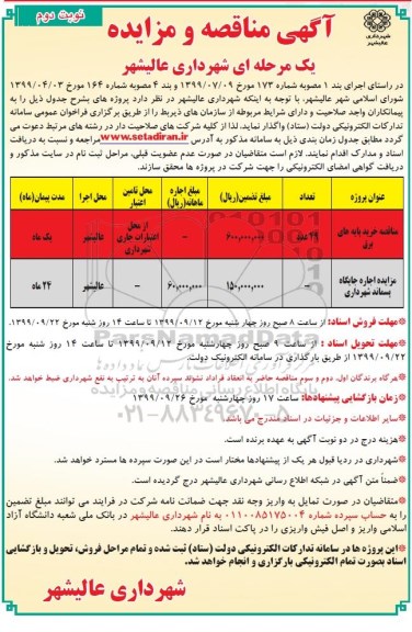 مزایده اجاره جایگاه پسماند شهرداری نوبت دوم