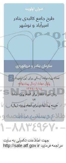 فراخوان ، فراخوان طرح جامع کالبدی بنادر