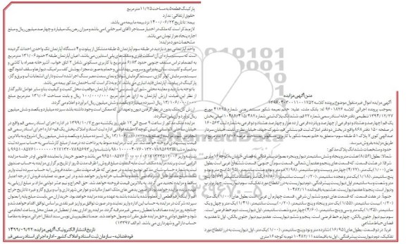مزایده ،مزایده ششدانگ پلاک ثبتی 131.06 مترمربع