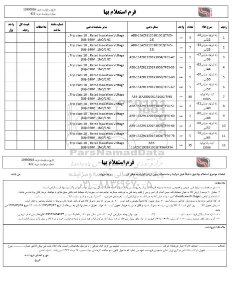 استعلام رله اورلود حرارتی 28-22 آمپر....