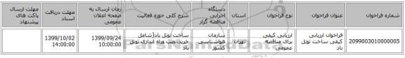 فراخوان ارزیابی کیفی ساخت تونل باد