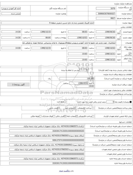 اجاره کلینیک تخصصی زنده یاد حاج حسین شعیبی منطقه 5