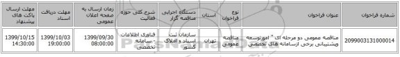 مناقصه عمومی دو مرحله ای 