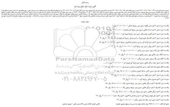 مزایده،مزایده فروش 1-یکدست مبل استیل 9 نفره مدل زنگوله ، بدون میز ، پارچه مشکی و...