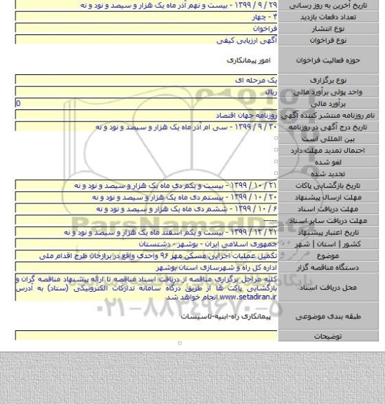 تکمیل عملیات اجرایی مسکن مهر ۹۶ واحدی واقع در برازجان  طرح اقدام ملی
