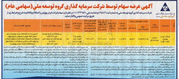 مزایده ، مزایده عرضه سهام