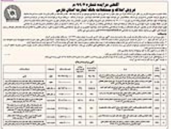 مزایده،مزایده فروش املاک و مستغلات