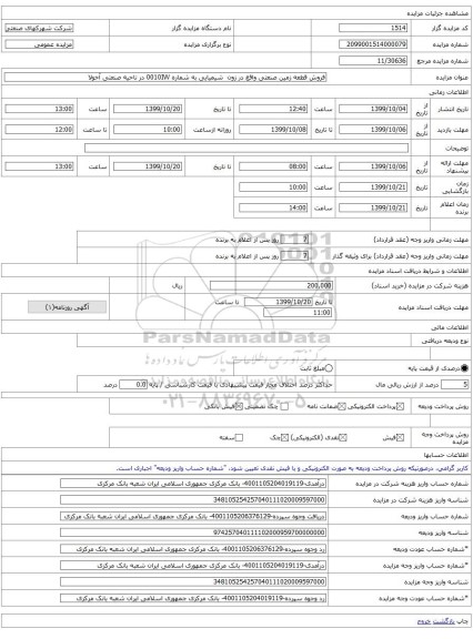 فروش قطعه زمین صنعتی واقع در زون شیمیایی به شماره 0010IW در ناحیه صنعتی آخولا