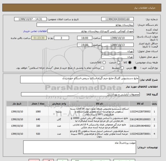 استعلام مایع دستشویی گلرنگ-مایع جرم گیرم-اسکاج سیمی-اسکاج خورشیدی