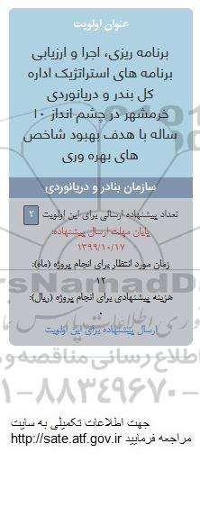 فراخوان ، فراخوان برنامه ریزی، اجرا و ارزیابی برنامه های استراتژیک