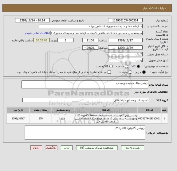 استعلام رابتس برای دیواره دورمرداب