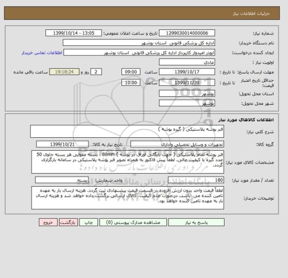 استعلام فنر پوشه پلاستیکی ( گیره پوشه )