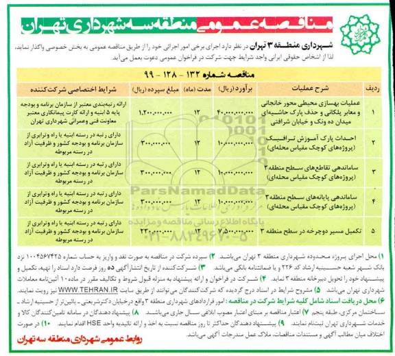 مناقصه عمومی , مناقصه عملیات بهسازی محیطی محور خانجانی و معابر پلکانی... 
