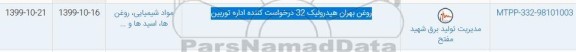 استعلام​ ، استعلام​ روغن بهران هیدرولیک 32