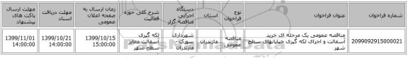 مناقصه عمومی یک مرحله ای خرید آسفالت و اجرای لکه گیری خیابانهای سطح شهر 