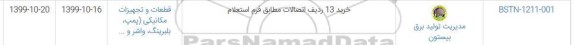 استعلام خرید 13 ردیف اتصالات 