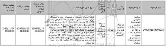 مناقصه عمومی همزمان با ارزیابی (فشرده) یک مرحله ای انجام خدمات عمومی ، پشتیبانی و خودرویی مرکز سمنان