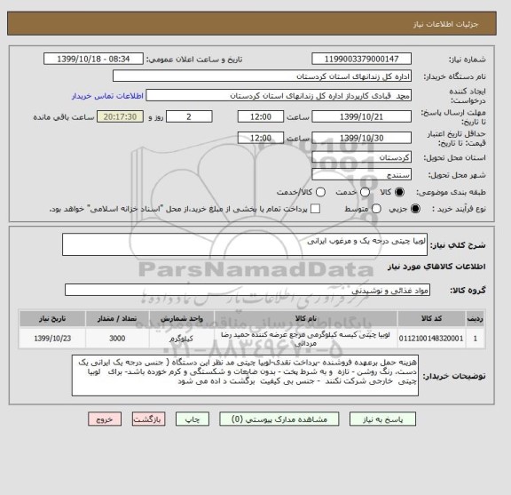 استعلام لوبیا چیتی درجه یک و مرغوب ایرانی 