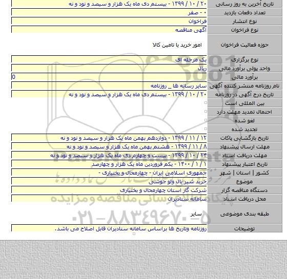 خرید شیر یال ولو جوشی