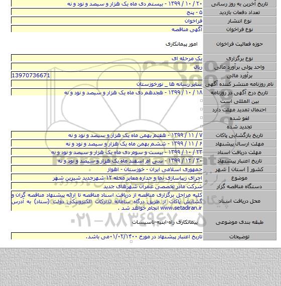 اجرای زیباسازی نما و جداره معابر محله ۱۲ شهرجدید شیرین شهر