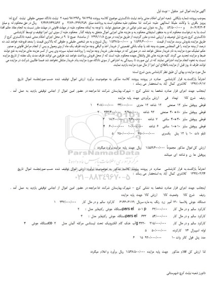 مزایده،مزایده فروش قوطی  پروفیل  سایز  12  صنعتی      12  شاخه  12  متری و... 