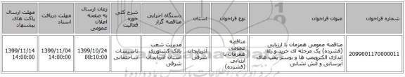 مناقصه عمومی همزمان با ارزیابی (فشرده) یک مرحله ای خرید و راه اندازی الکتروپمپ ها و بوستر پمپ های آبرسانی و آتش نشانی 