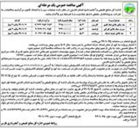 آگهی مناقصه عمومی ,مناقصه بند سنگی ملاتی...
