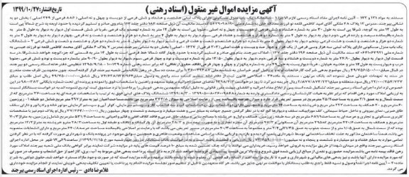 مزایده,مزایده ششدانگ یکباب منزل مسکونی بخش دو