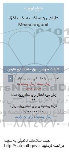 فراخوان, فراخوان طراحی و ساخت سخت افزار Measuringunit