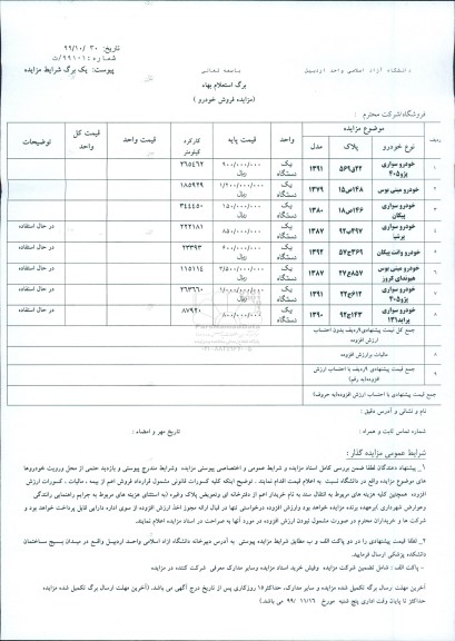 استعلام خودرو سواری پژو 405 و...