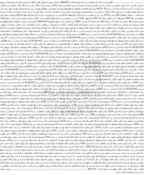 آگهی مزایده مغازه